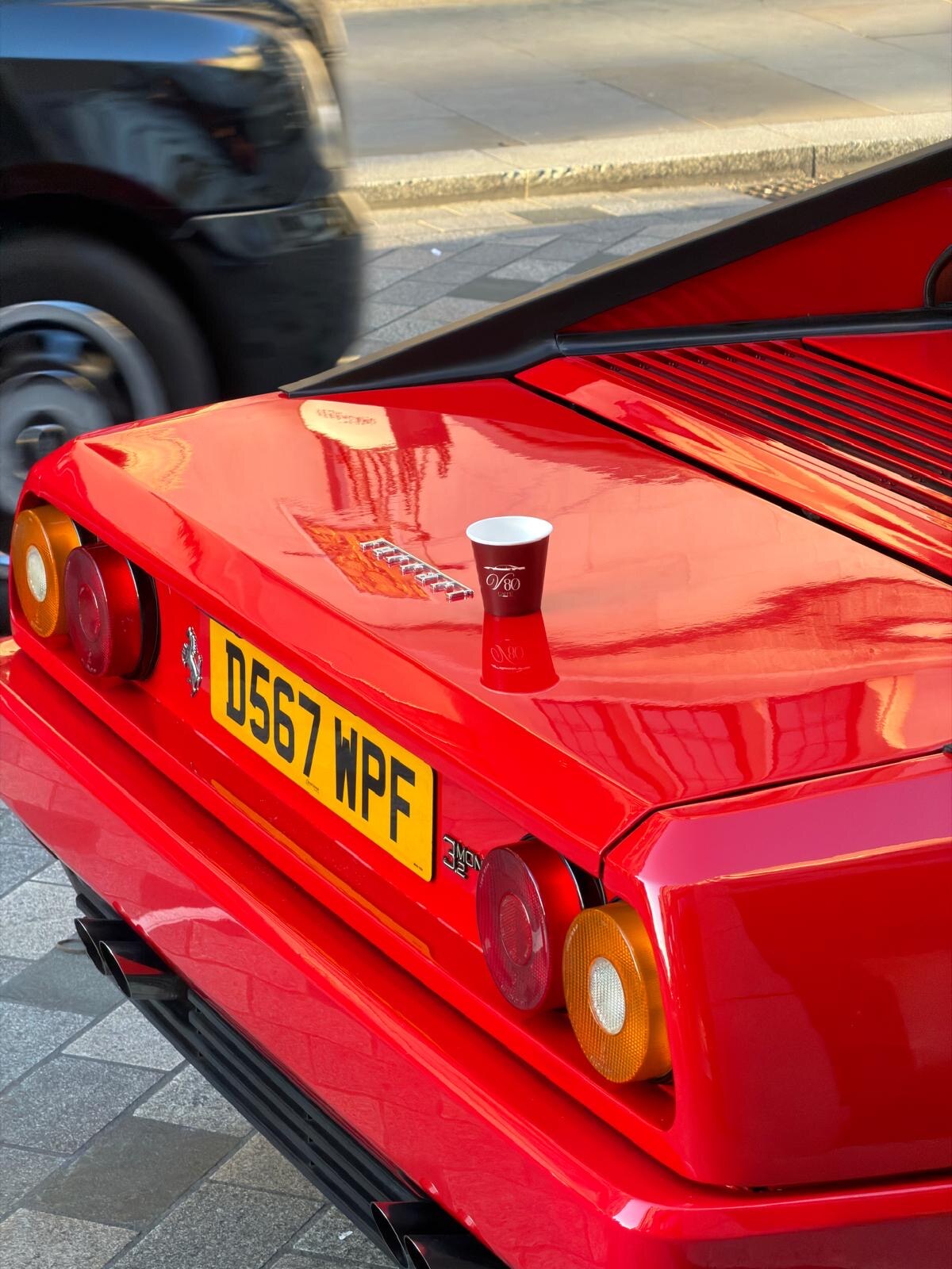 V80 espresso presented on the rear of the Ferrari Mondial
